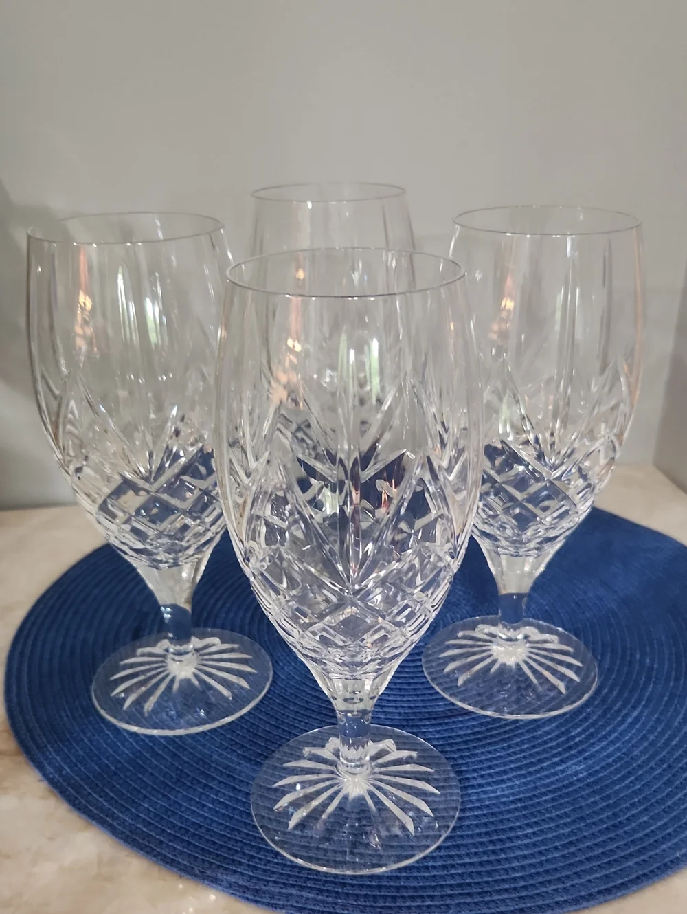 4 Provence Crystal d'Arques Durand Water/beverage Goblets - Stemmed Glasses